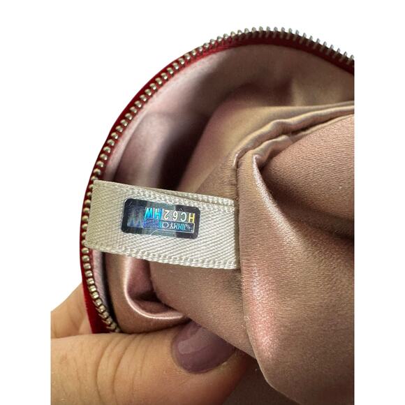 Jimmy Choo NWT Callie Velvet Clutch in Red and Silver - Picture 5 of 10